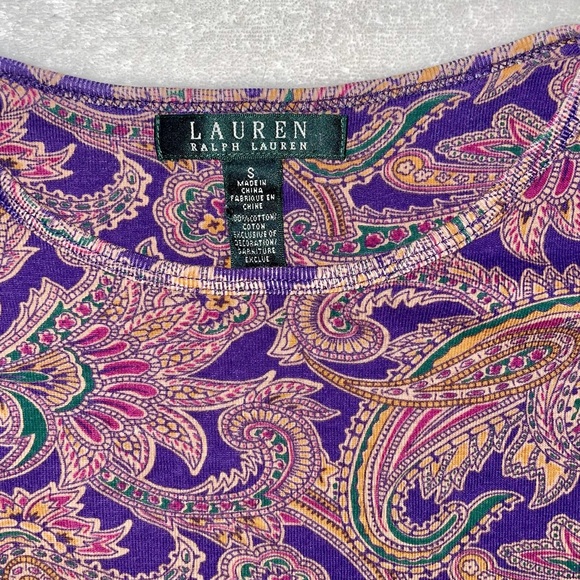 Vintage Ralph Lauren Paisley Print Long Sleeve Fitted Shirt - Picture 4 of 5